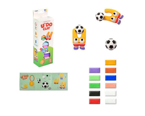 Набір для творчості "Повітряна маса U'DO Clay" 30842, 11 штук