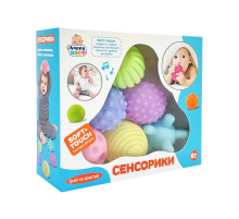 Набір м'ячиків для купання "Сенсорики" HB0020A пискавка, 6 штук