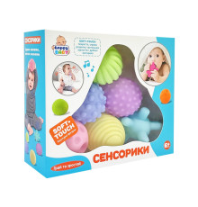 Набір м'ячиків для купання "Сенсорики" HB0020A пискавка, 6 штук