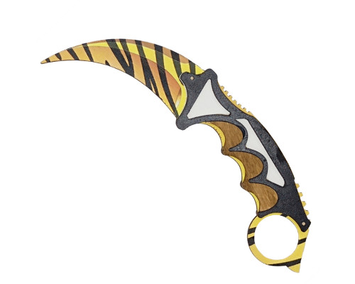 Нож деревянный сувенирный "Керамбит Тигр" KAR-TI