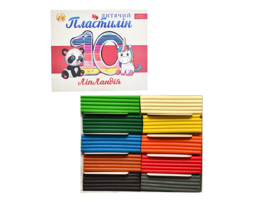Набор пластилина "Липландия" ТЕ461370/337-1, 10 цветов, 200 гр