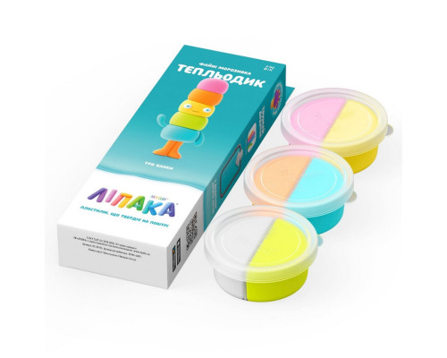 Набір пластиліну "Файні морозивка: Тепльодик" ЛІПАКА 30145-UA01 самостійно твердіє
