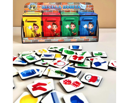 Деревянная настольная игра "Веселый почтальон" Ubumblebees (ПСД081) PSD081 сортер-комодик