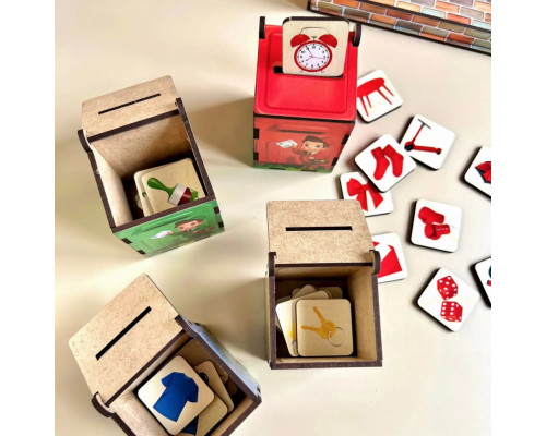 Деревянная настольная игра "Веселый почтальон" Ubumblebees (ПСД081) PSD081 сортер-комодик