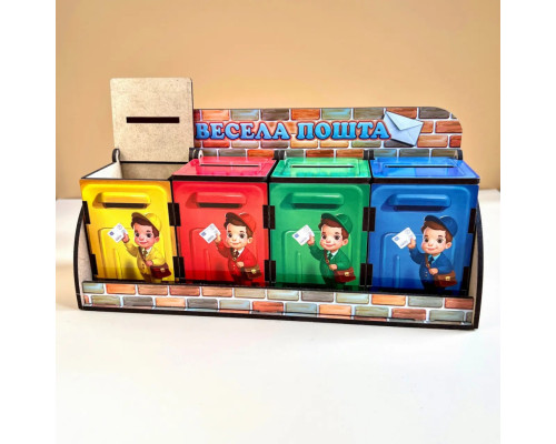 Деревянная настольная игра "Веселый почтальон" Ubumblebees (ПСД081) PSD081 сортер-комодик