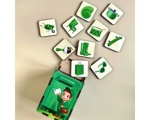 Деревянная настольная игра "Веселый почтальон" Ubumblebees (ПСД081) PSD081 сортер-комодик