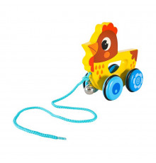 Дитяча дерев’яна каталочка "Курча" C15030-4 на мотузці