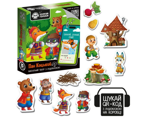 Дитячий розвивальний магнітний театр "Пан Коцький" VT3206-34 з аудіоказкою Казкові голоси