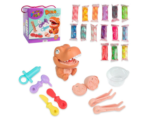 Детский набор для творчества "Мистер тесто Dino Dentist" 41020, 24 предмета