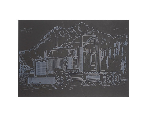 Гравюра А5 "Вантажівка-1" ГрА5с-17 економ варіант у пакеті 21 х 14,8 см