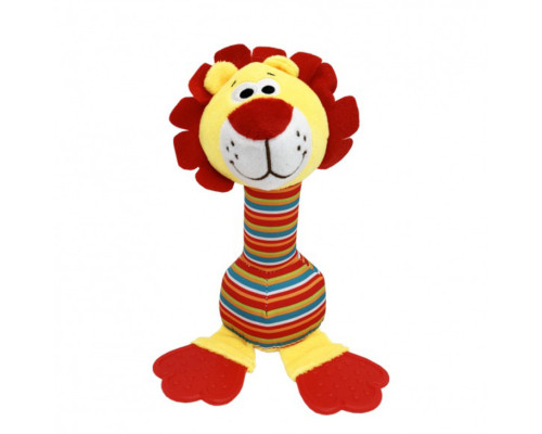 Мягкая игрушка-погремушка "Лев" TM Happy Monkey MGZ-1216-1 с колокольчиком