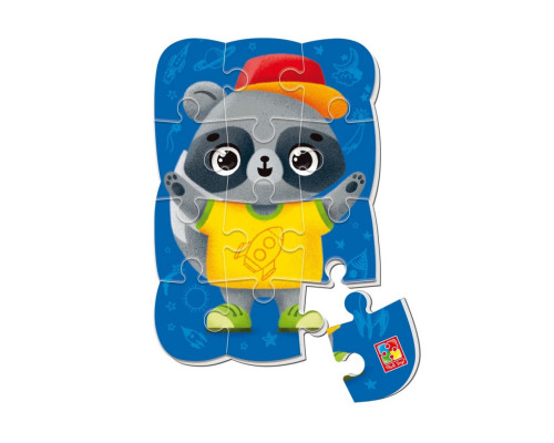 Детский магнитный пазл "Енот" VT3205-91, 12 элементов