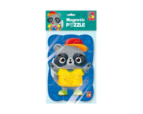 Детский магнитный пазл "Енот" VT3205-91, 12 элементов
