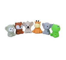 Дитячі іграшки для купання "Тваринки" 2025-29, 6 штук, з пискавкою