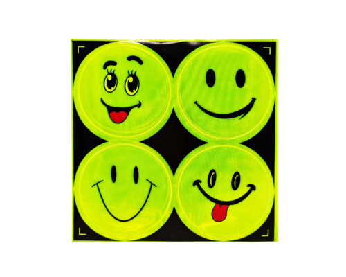 Наклейка світловідбиваюча "Смайл" 133SP 4 штуки Вид-5