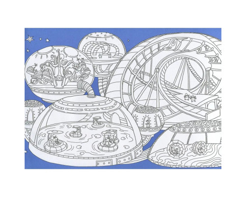 Дитяча розмальовка "Довжеле-е-е-езна подорож: На небі" 784002, довжина 4,5 метра