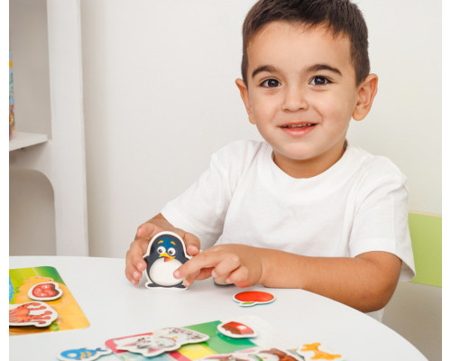 Игра настольная На липучках  "Кто что ест?" Vladi Toys VT1302-27 (укр)