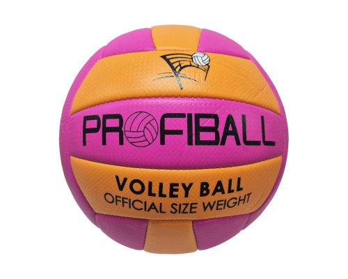 М'яч волейбольний EV-3159(Pink-Orange), діаметр 20,7 см, 18 панелей, 260-280 г