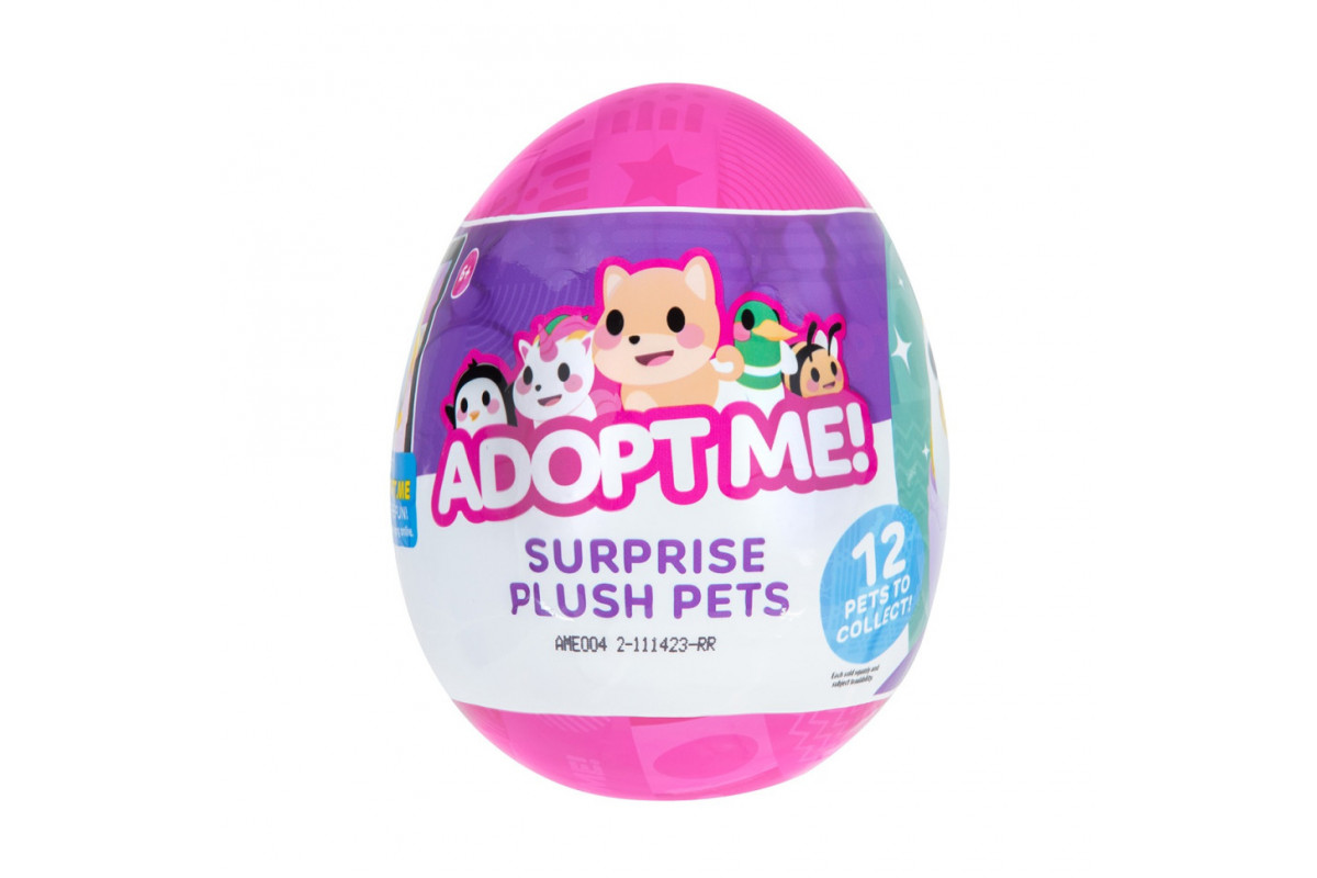 М'яка іграшка-сюрприз у яйці "S3 - Веселі звірята" Adopt Me! AME0042, 13 см М'яка іграшка-сюрприз у яйці "S3 - Веселі звірята" Adopt Me! AME0042, 13 см