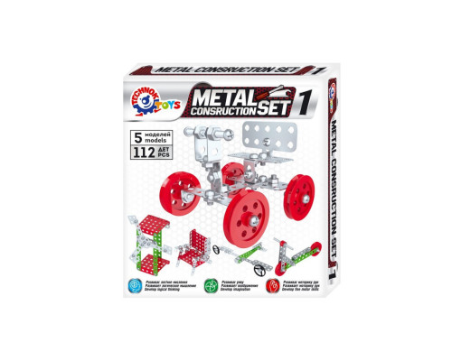 Дитячий "Конструктор металевий" ТехноК 6399TXK, 112 деталей