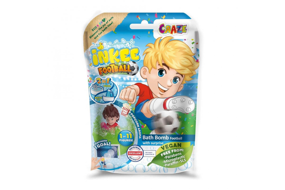 Ароматная бомбочка для ванны с игрушкой "ФУТБОЛ" Inkee 40164