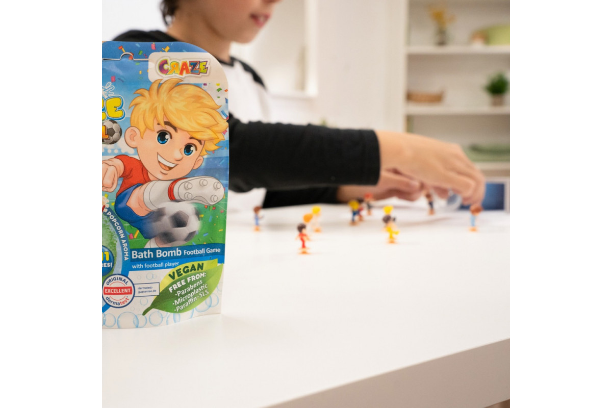 Ароматная бомбочка для ванны с игрушкой "ФУТБОЛ" Inkee 40164