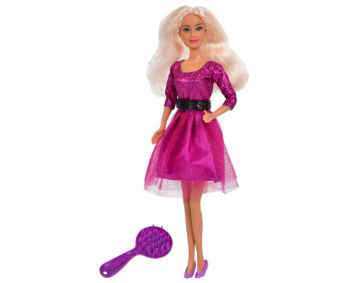 Дитяча лялька "Вечірня красуня" DEFA 8226(Violet) гребінець