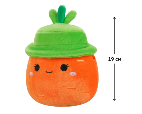 Дитяча м'яка іграшка Морквина Кароліна в капелюсі Squishmallows SQER01214, 19 см