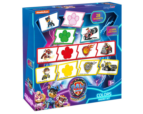 Набір магнітів Щенячий патруль Вивчаємо кольори ML4034-21, 28 магнітів