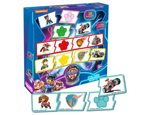 Набір магнітів Щенячий патруль Вивчаємо кольори ML4034-21, 28 магнітів