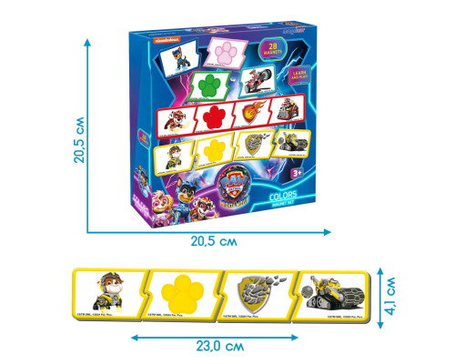 Набір магнітів Щенячий патруль Вивчаємо кольори ML4034-21, 28 магнітів