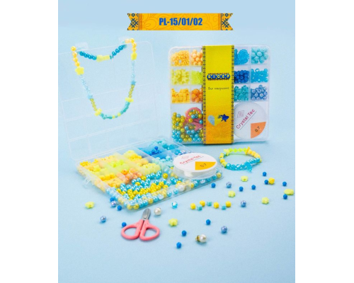 Набор бисера для изготовления креативных аксессуаров PL-15/01/02 бусины, бисер, подвески
