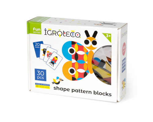 Деревянная игра "Фигурная мозаика" Igroteco 900071, 30 элементов