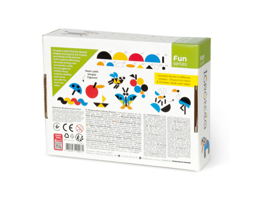 Деревянная игра "Фигурная мозаика" Igroteco 900071, 30 элементов