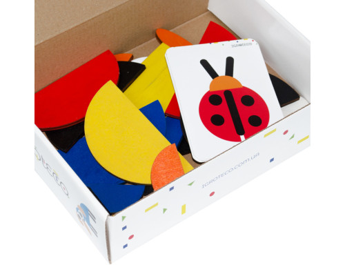 Деревянная игра "Фигурная мозаика" Igroteco 900071, 30 элементов