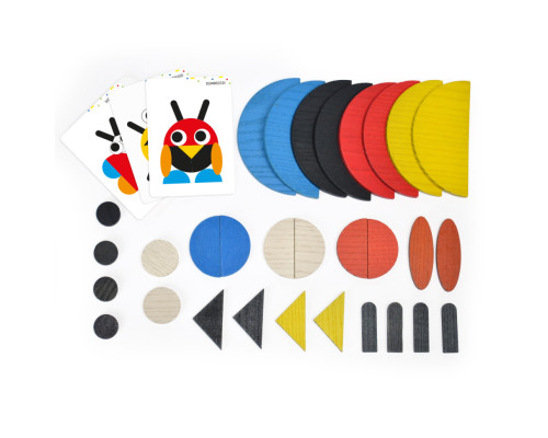 Деревянная игра "Фигурная мозаика" Igroteco 900071, 30 элементов