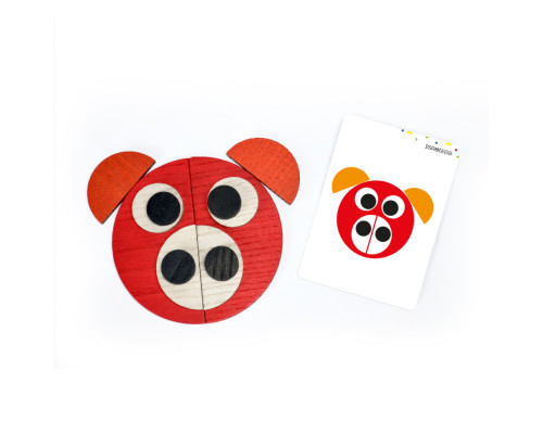 Деревянная игра "Фигурная мозаика" Igroteco 900071, 30 элементов