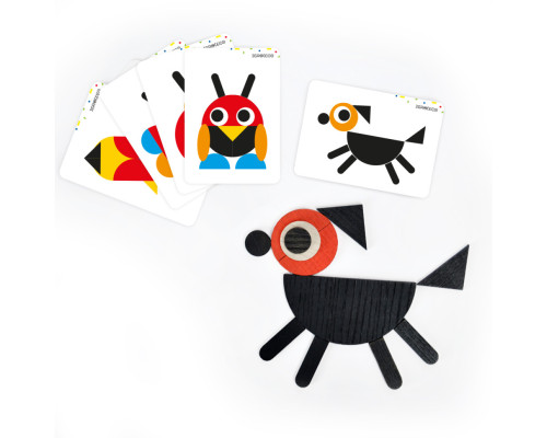 Деревянная игра "Фигурная мозаика" Igroteco 900071, 30 элементов