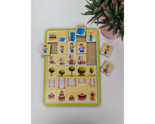 Деревянный пазл-сортер "Укажите размеры" Ubumblebees (ПСФ103) PSF103, 29 плашек