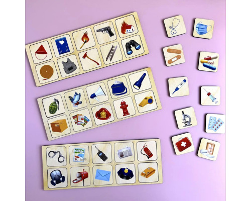 Деревянная настольная игра "Служебный транспорт" Ubumblebees (ПСФ027) PSF027 сортер-комодик