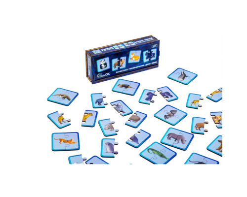 Деревянная головоломка "Дикие животные" Puz-44657, 40 элементов