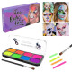 Детский набор аквагрима Cel-2504 палетка, неон, 8 цветов