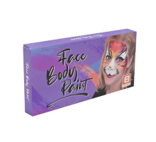 Детский набор аквагрима Cel-2504 палетка, неон, 8 цветов