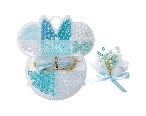 Набор бисера для изготовления креативных аксессуаров  N098-3/4/5 Синий