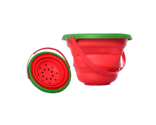 Дитяче іграшкове складане відерце "Фрукти" 6911N(Red) червоний