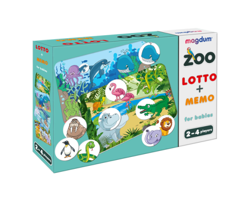 Игра настольная развивающая "Лото + мемо Зоопарк" ME5032-21 EN