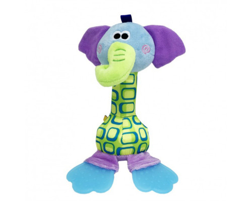 Мягкая игрушка-погремушка "Слон" TM Happy Monkey MGZ-1216-2 с колокольчиком