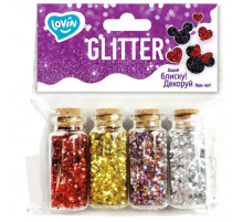 Набір для творчості "Гліттер для декорування" 90019, 4 кольори Набір для творчості "Гліттер для декорування" 90019, 4 кольори