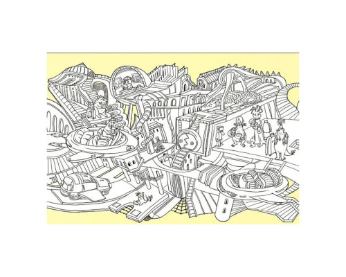 Дитяча розмальовка "Довжеле-е-е-езна подорож: Під землею" 784001, довжина 4,5 метра