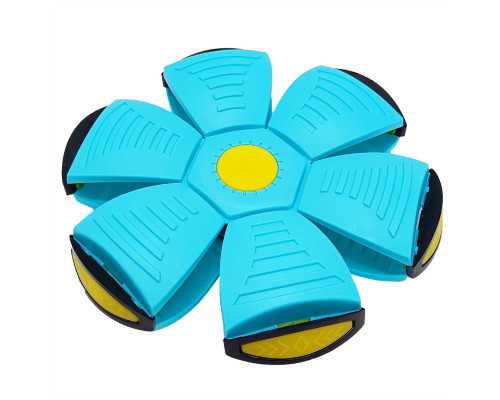 Летящий трансформерный мяч 1002-3(Turquoise) светится